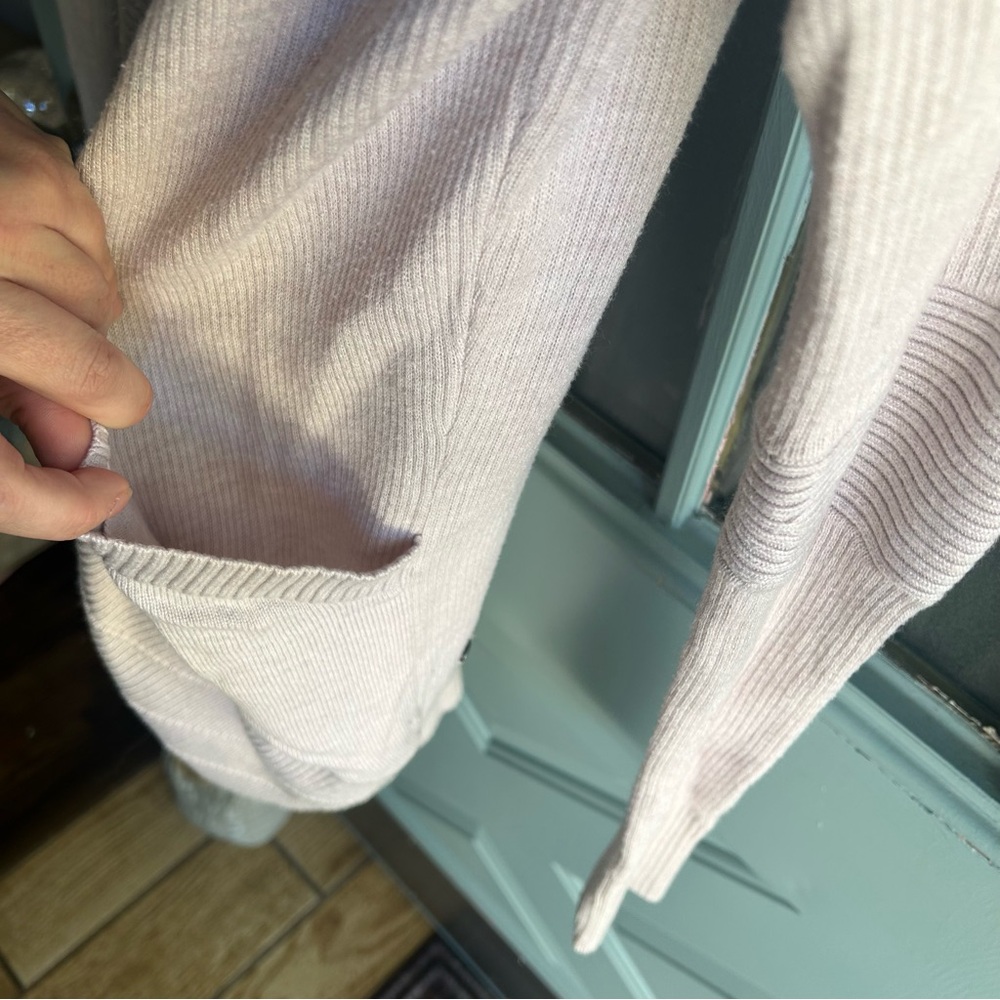 Lululemon Cardigan Sweater Transformation Wrap Thumb Hole Heathered Dune Beige 4 - Picture 10 of 14